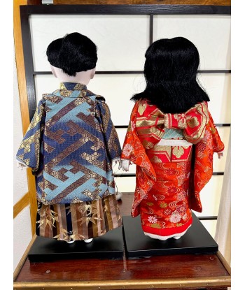 Poupées Japonaises Traditionnelles Ichimatsu | Couple en Kimono traditionnel en soie Voir les baskets