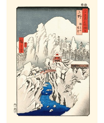 Neige au Mont Haruna de Hiroshige | Reproduction Fine-Art de la marque