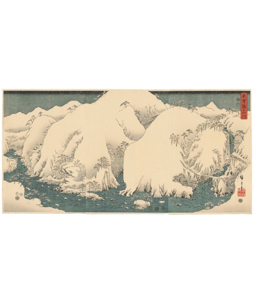 Neige sur les Montagnes Kiso de Hiroshige | Reproduction Fine Art en ligne