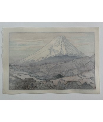 Estampe Japonaise de Yoshida Toshi | Le Mont Fuji vu de Nagaoka en Hiver Véritable concentré