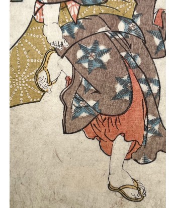 Estampe Japonaise de Kunisada Toyokuni III | Acteurs de Nô et fête de Tanabata shop