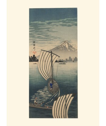 Voiliers et Mont Fuji de Shotei | Reproduction Fine Art Livraison rapide