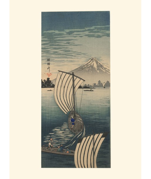 Voiliers et Mont Fuji de Shotei | Reproduction Fine Art Livraison rapide