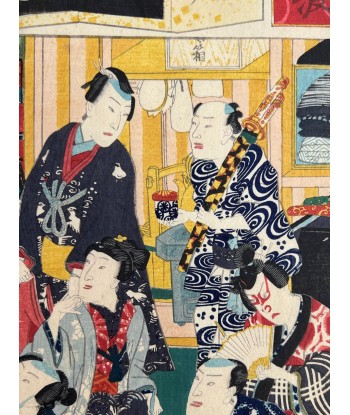 Estampe Japonaise de Kunisada | Les frères Soga - Syllabe Ru Livraison rapide