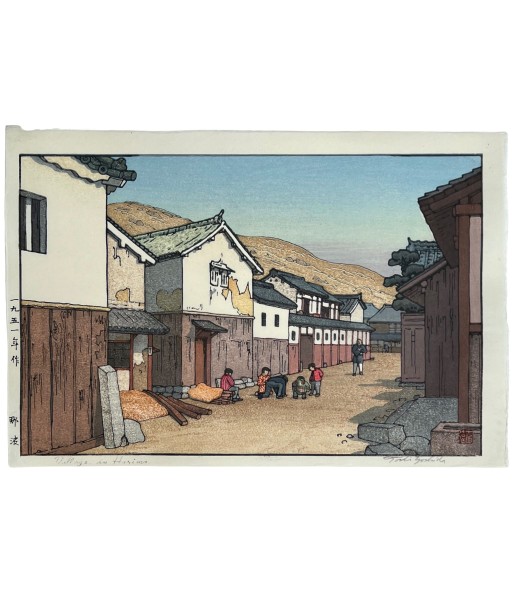 Estampe Japonaise de Yoshida Toshi | Village à Harima Fin de série