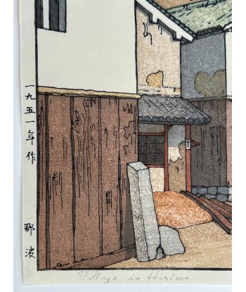 Estampe Japonaise de Yoshida Toshi | Village à Harima Fin de série