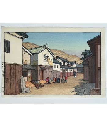 Estampe Japonaise de Yoshida Toshi | Village à Harima Fin de série