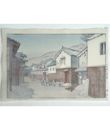 Estampe Japonaise de Yoshida Toshi | Village à Harima Fin de série