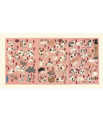 Les 53 Stations du Tokaido-Chats de Kuniyoshi | Reproduction Fine Art JUSQU'A -70%! 