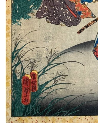 Estampe Japonaise de Kunisada II | Tempête à l'automne 50-70% off 