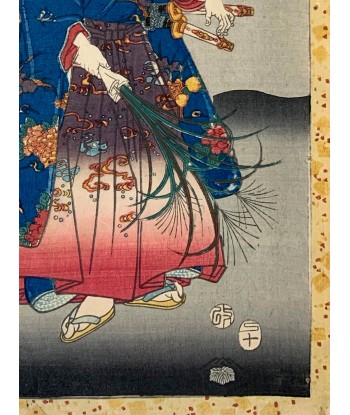 Estampe Japonaise de Kunisada II | Tempête à l'automne 50-70% off 