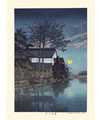 Soir à Itako de Hasui Kawase | Reproduction Fine Art la livraison gratuite