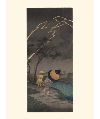 Orage à Tateichi de Shotei | Reproduction Fine Art Par le système avancé 