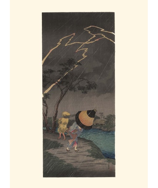 Orage à Tateichi de Shotei | Reproduction Fine Art Par le système avancé 