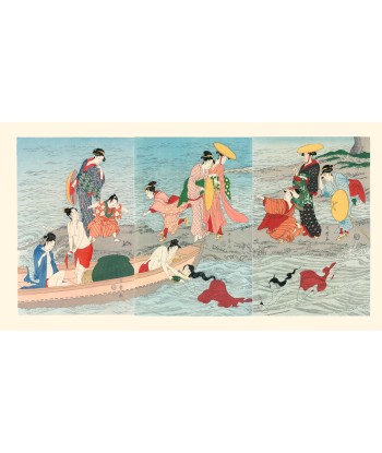 Les Pêcheuses d’Abalone de Utamaro | Reproduction Fine Art la chaussure