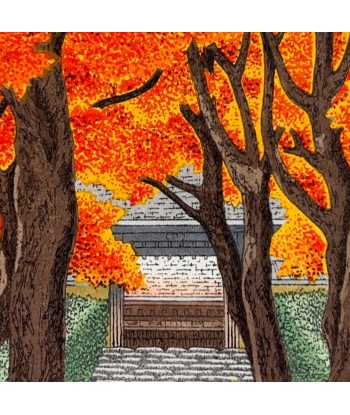 Estampe Japonaise de Teruhide Kato | Le Chemin du Temple Jakko-In à l'Automne acheter en ligne