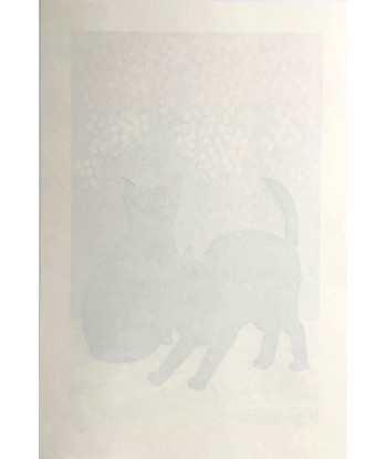 Estampe Japonaise de Nishida Tadashige | Chat Noir et Sakura 50-70% off 