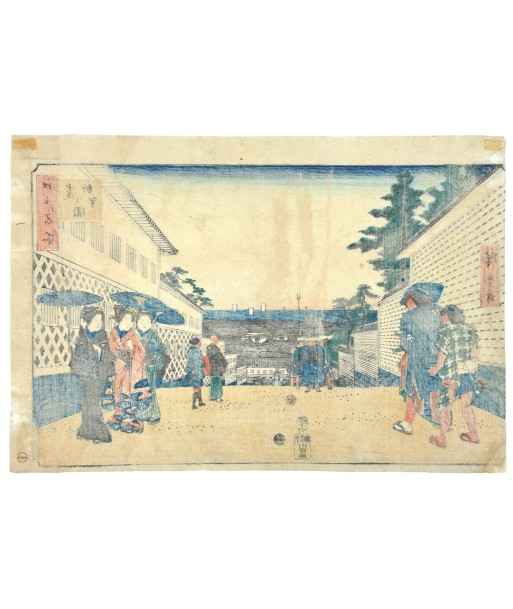 Estampe Japonaise de Hiroshige | Edo Meisho - Point de vue depuis Kasumigaseki sur le site 