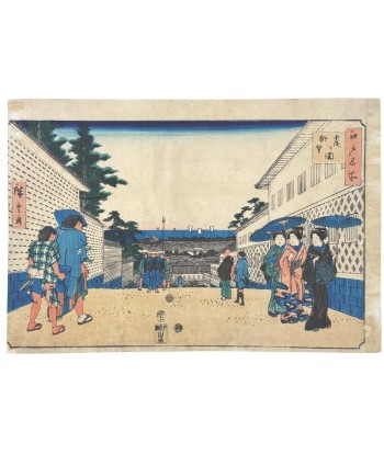 Estampe Japonaise de Hiroshige | Edo Meisho - Point de vue depuis Kasumigaseki sur le site 