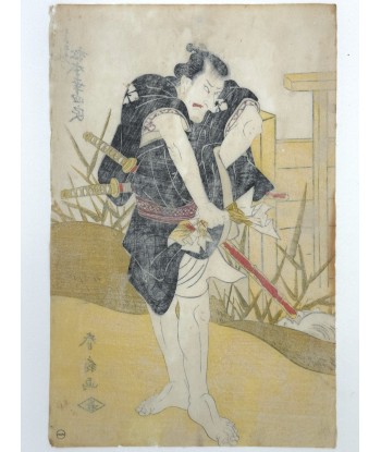 Estampe japonaise de Katsukawa Shunsen | Acteur de Kabuki en guerrier furieux en ligne