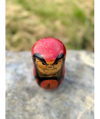 Kokeshi Daruma Rouge Calligraphié une grave pollution 