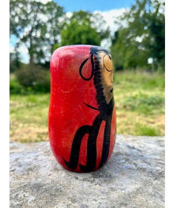 Kokeshi Daruma Rouge Calligraphié une grave pollution 