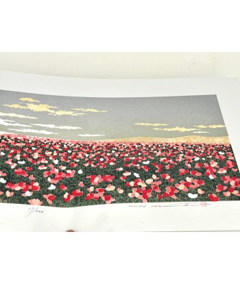 Estampe Japonaise de Namiki Hajime | Colline 2 - Champ de coquelicots outlet