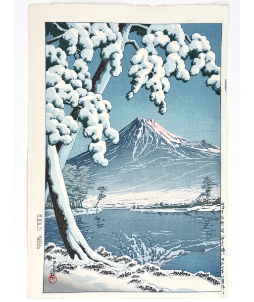 Estampe Japonaise de Hasui Kawase | Le Mont Fuji sous la neige Fin de série