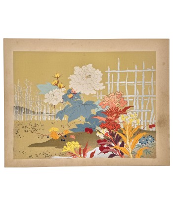 Estampe Japonaise Ecole Kano | Jardin d'Automne sur le site 