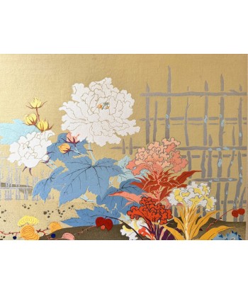 Estampe Japonaise Ecole Kano | Jardin d'Automne sur le site 