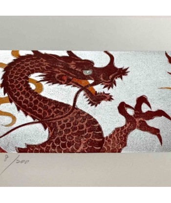 Estampe Japonaise Encadrée de Namiki Hajime | Dragons Rouges Flamboyants ouvre sa boutique