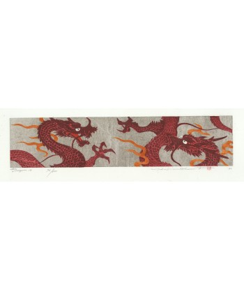 Estampe Japonaise Encadrée de Namiki Hajime | Dragons Rouges Flamboyants ouvre sa boutique