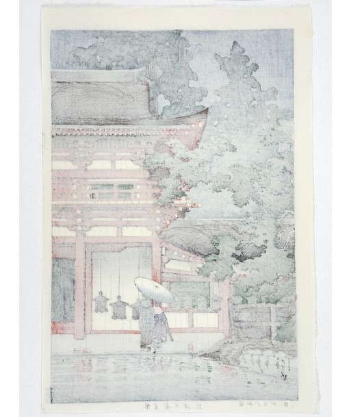 Estampe Japonaise de Hasui Kawase | Pluie au temple Kasuga à Nara Venez découvrir notre 