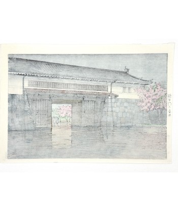 Estampe Japonaise de Hasui Kawase | Pluie de printemps au Palais impérial ouvre sa boutique