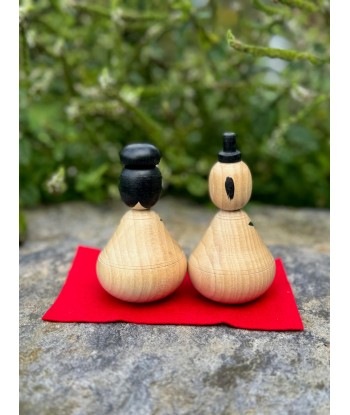 Couple de Kokeshi Créative | Fleurs de Pivoines du meilleur 