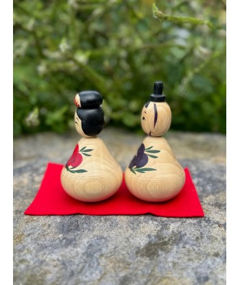 Couple de Kokeshi Créative | Fleurs de Pivoines du meilleur 