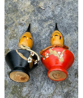 Couple de poupées Kokeshi artisanales l Kokeshi pinceau outlet