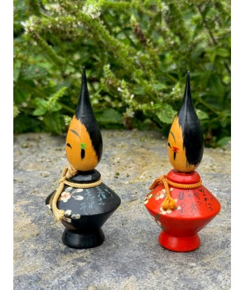 Couple de poupées Kokeshi artisanales l Kokeshi pinceau outlet