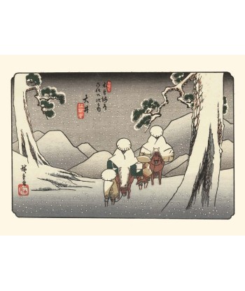 Oi sous la neige de Hiroshige | Reproduction Fine Art la livraison gratuite