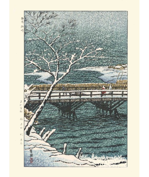 Tempête de neige à Echigo de Kasamatsu Shiro | Reproduction Fine Art livraison et retour toujours gratuits