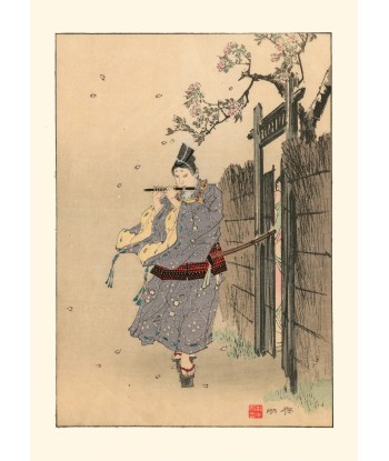 Samouraï Joueur de Flûte de Fuko Matsumoto | Reproduction Fine Art Pour