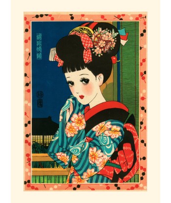 Jeune fille le soir de Junichi Nakahara |  Reproduction Fine Art du meilleur 