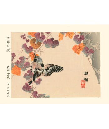 Oiseau à l'automne de Kono Bairei | Reproduction Fine Art livraison gratuite