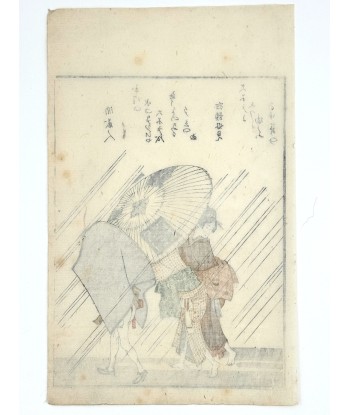 Estampe Japonaise d'Hokusai Katsushika | Jour de pluie, poème Kyoka Jusqu'à 80% De Réduction