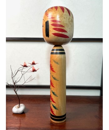 Kokeshi traditionnelle de Nagao Masayoshi | style Togatta - Chrysanthème 31 cm Jusqu'à 80% De Réduction