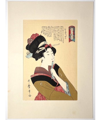 Estampe Japonaise de Utamaro Kitagawa | Ochappi, jeune fille précoce À commander