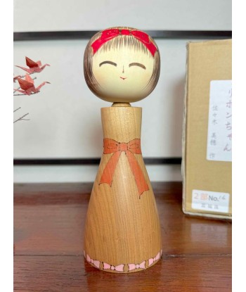 Kokeshi Créative vintage de Miho Sasaki | Ribon chan, petite fille au ruban pour bénéficier 