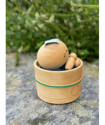 Kokeshi souvenir vintage de Kinosaki Onsen | Bébé dans son bain votre restaurant rapide dans 