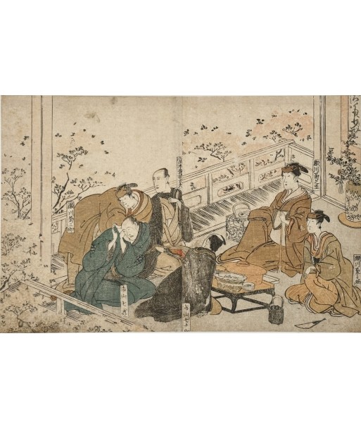 Estampe Japonaise de Toyokuni Utagawa | Série divertissement des acteurs, Cerisier en Fleurs store