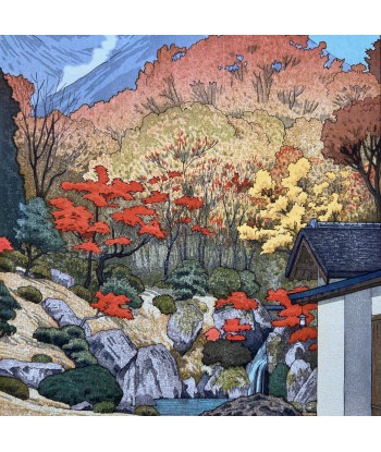 Estampe Japonaise de Yoshida Toshi | Automne au musée d'Hakone pas cheres